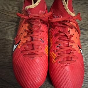 Nike Zoom Mercurial Superfly 9 Academy FG Soccer Cleats Red Orange 6.5